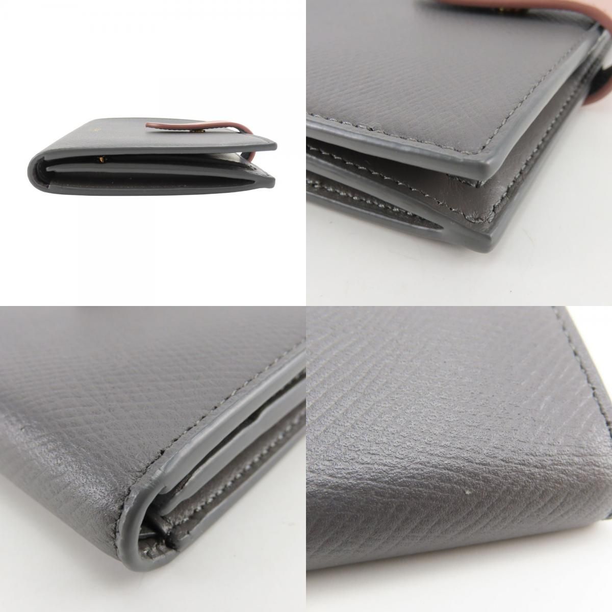 Celine Bifold Wallet Medium Strap Charcoal Tarnish Pink — view 4