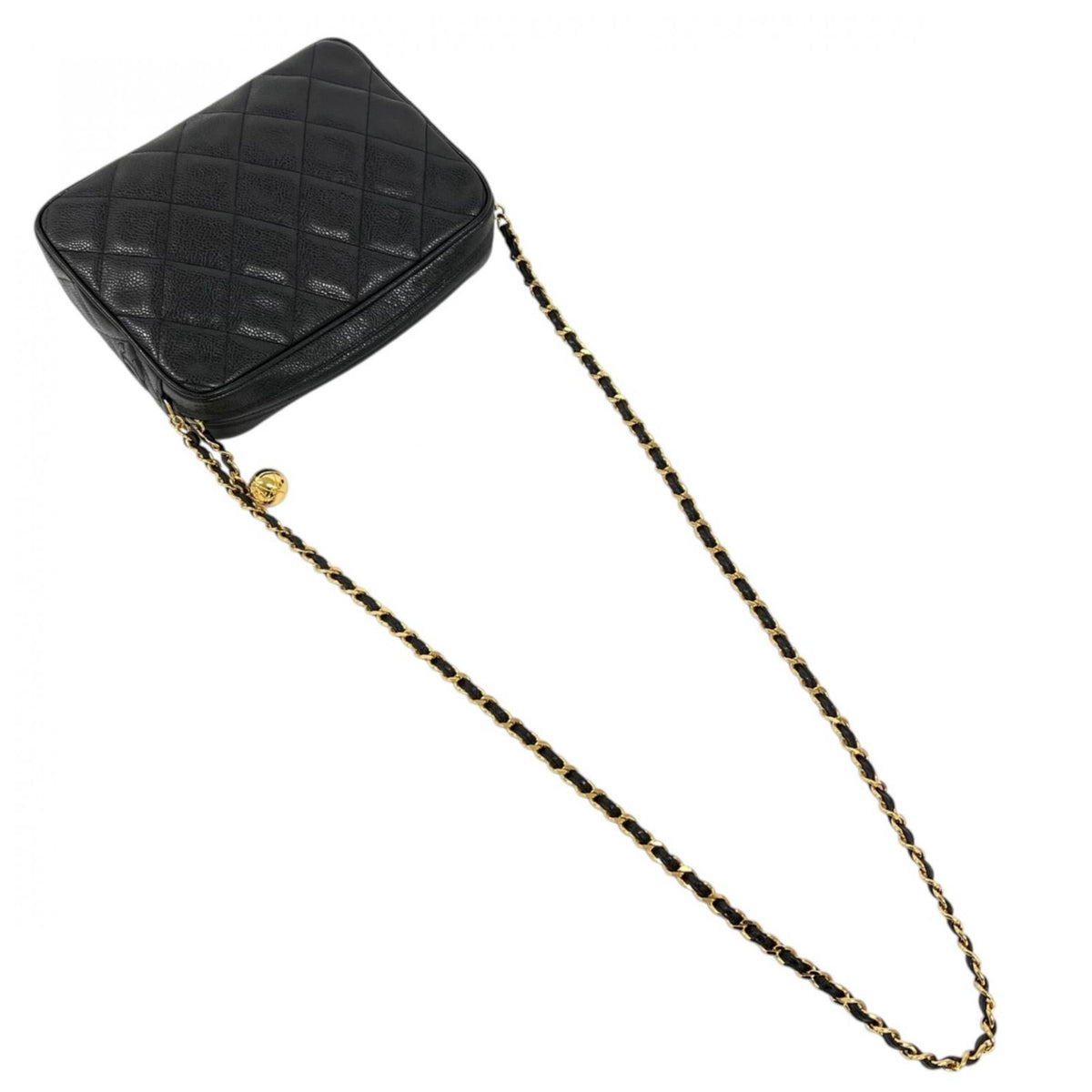 Chanel Shoulder Bag Black Coco Ball Charm — view 6