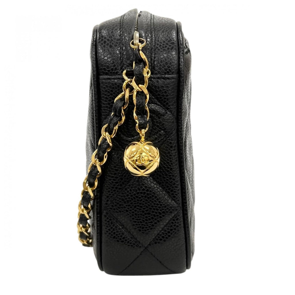 Chanel Shoulder Bag Black Coco Ball Charm — view 3
