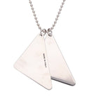 Prada Triangle Logo Metal Plate Necklace — view 3
