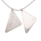 Prada Triangle Logo Metal Plate Necklace — view 4