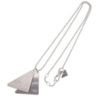 Prada Triangle Logo Metal Plate Necklace — view 2