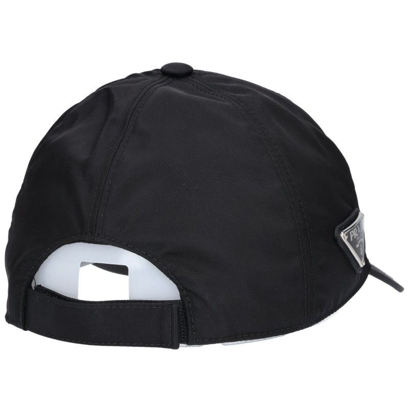 Prada Nylon Cap with Triangular Plate Hat — view 2