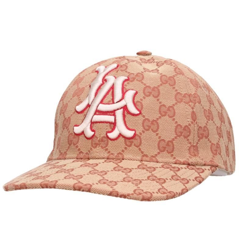 Gucci Mlb la Embroidery All Over Print Cap Hat
