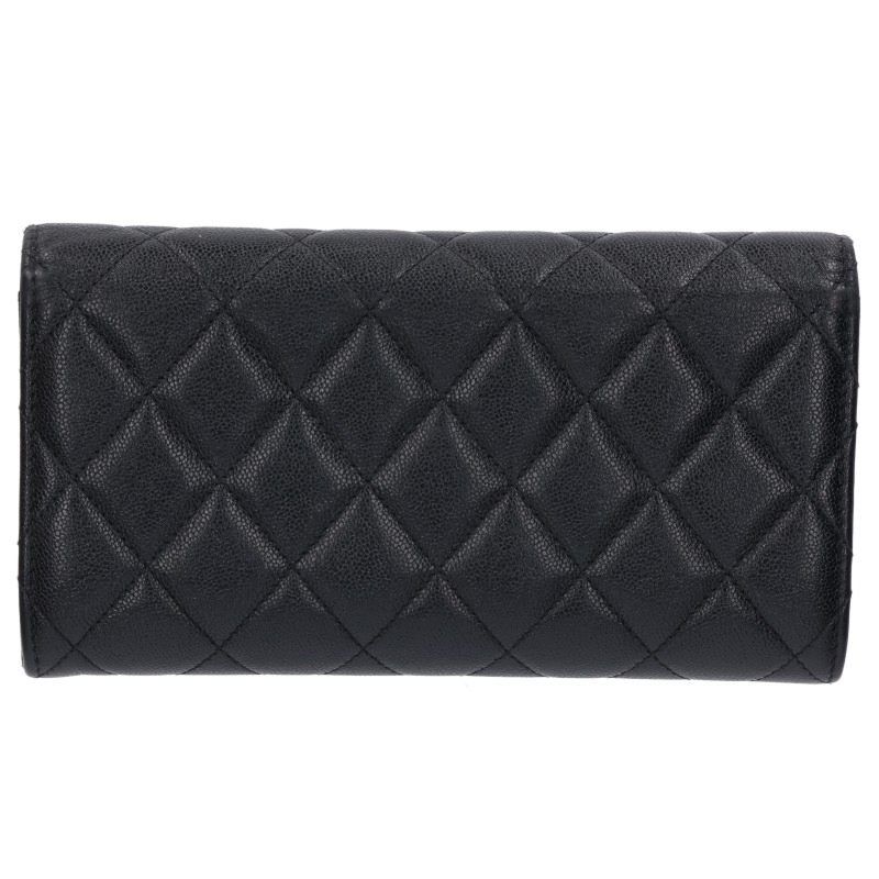 Chanel CC Logo Caviar Leather Wallet — view 2