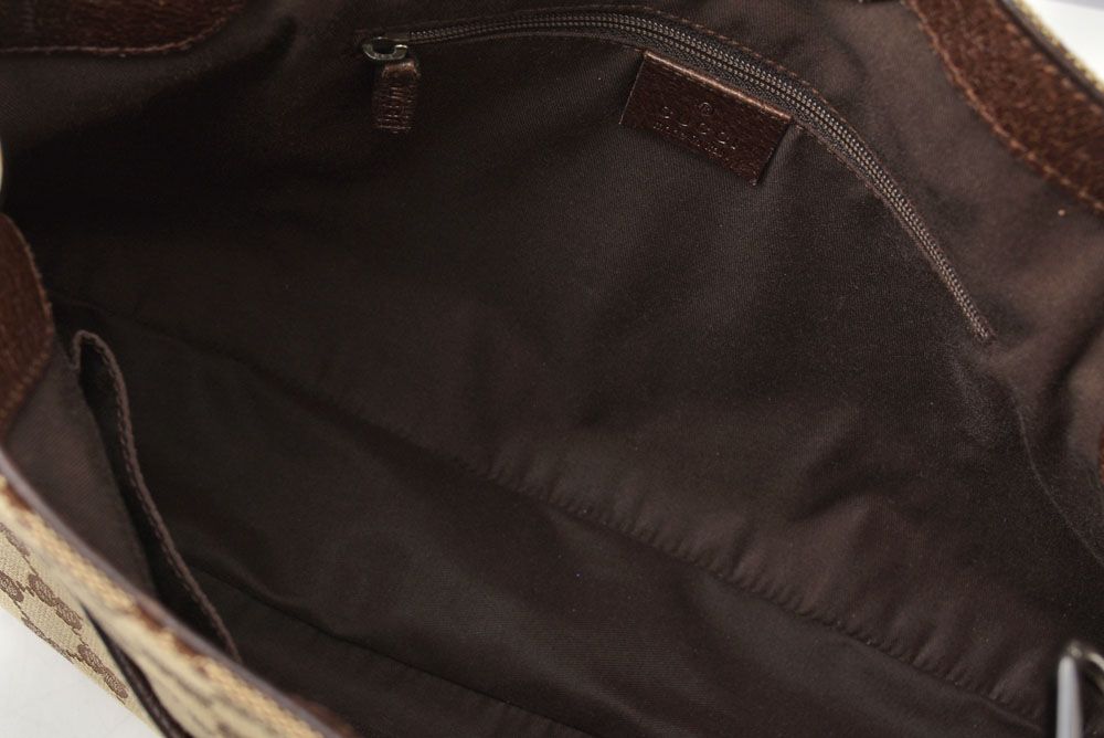 Gucci GG Canvas Tote Bag Brown Beige — view 4