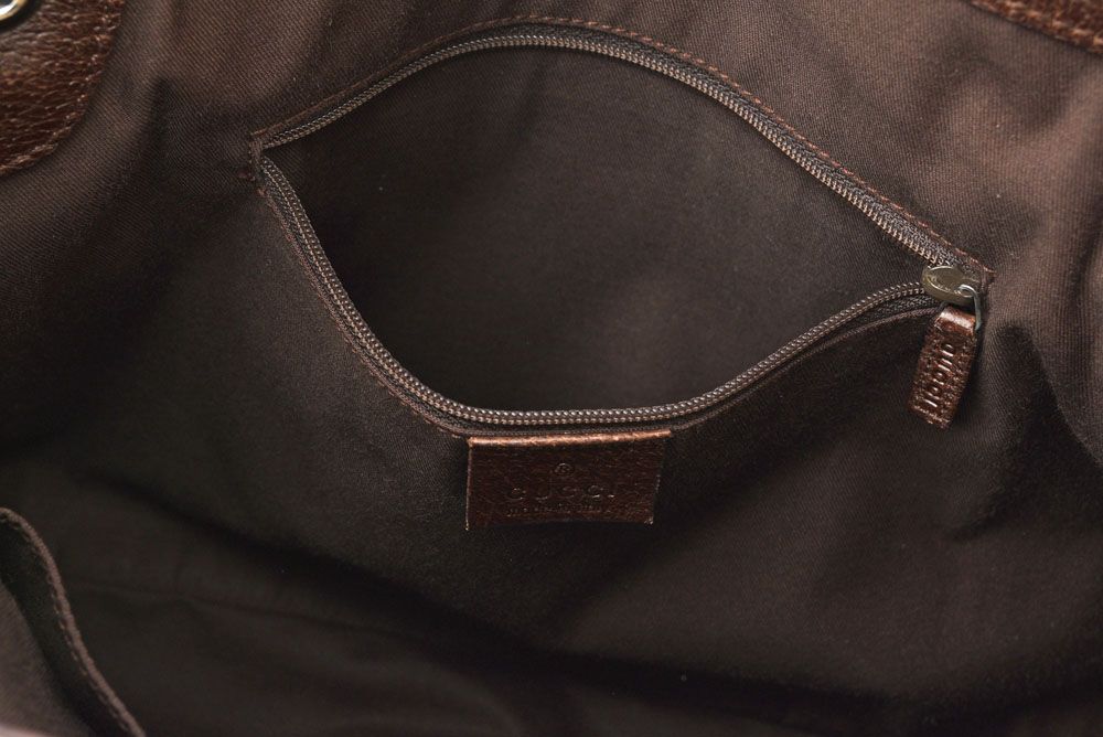 Gucci GG Canvas Tote Bag Brown Beige — view 5