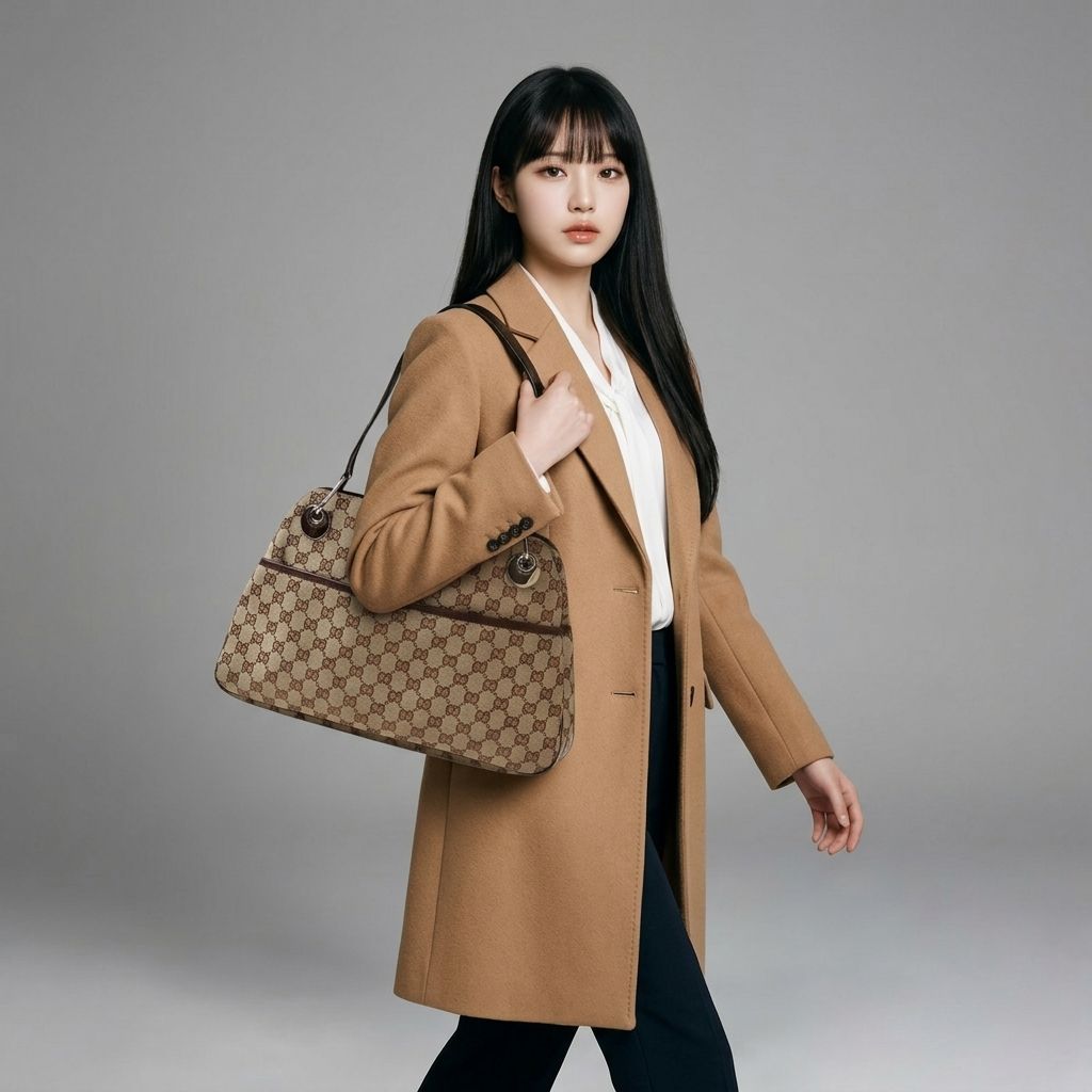 Gucci GG Canvas Tote Bag Brown Beige — view 3