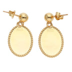 Celine Triomphe Medal Gold Finish Brass Earrings — view 2