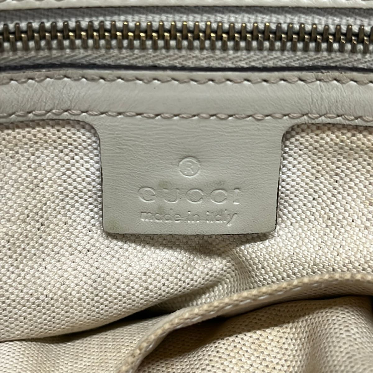 Gucci Tote Bag Scarlet Beige Dark Brown Leather — view 8