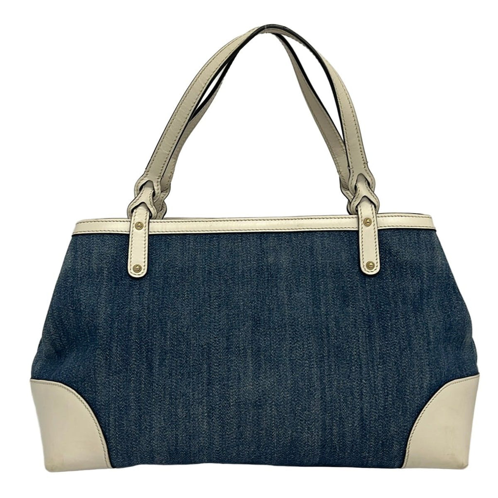 Gucci Tote Bag Craft Navy Ivory Leather — view 3
