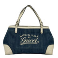 Gucci Tote Bag Craft Navy Ivory Leather