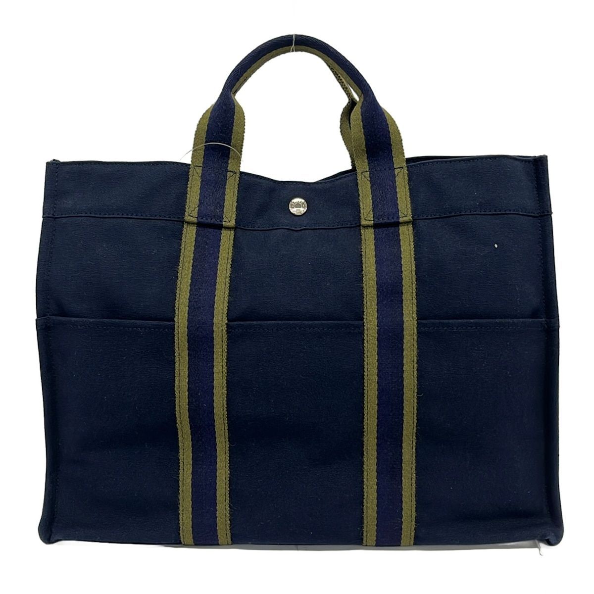 Hermes Tote Bag Fourre Tout MM Dark Navy Green — view 3