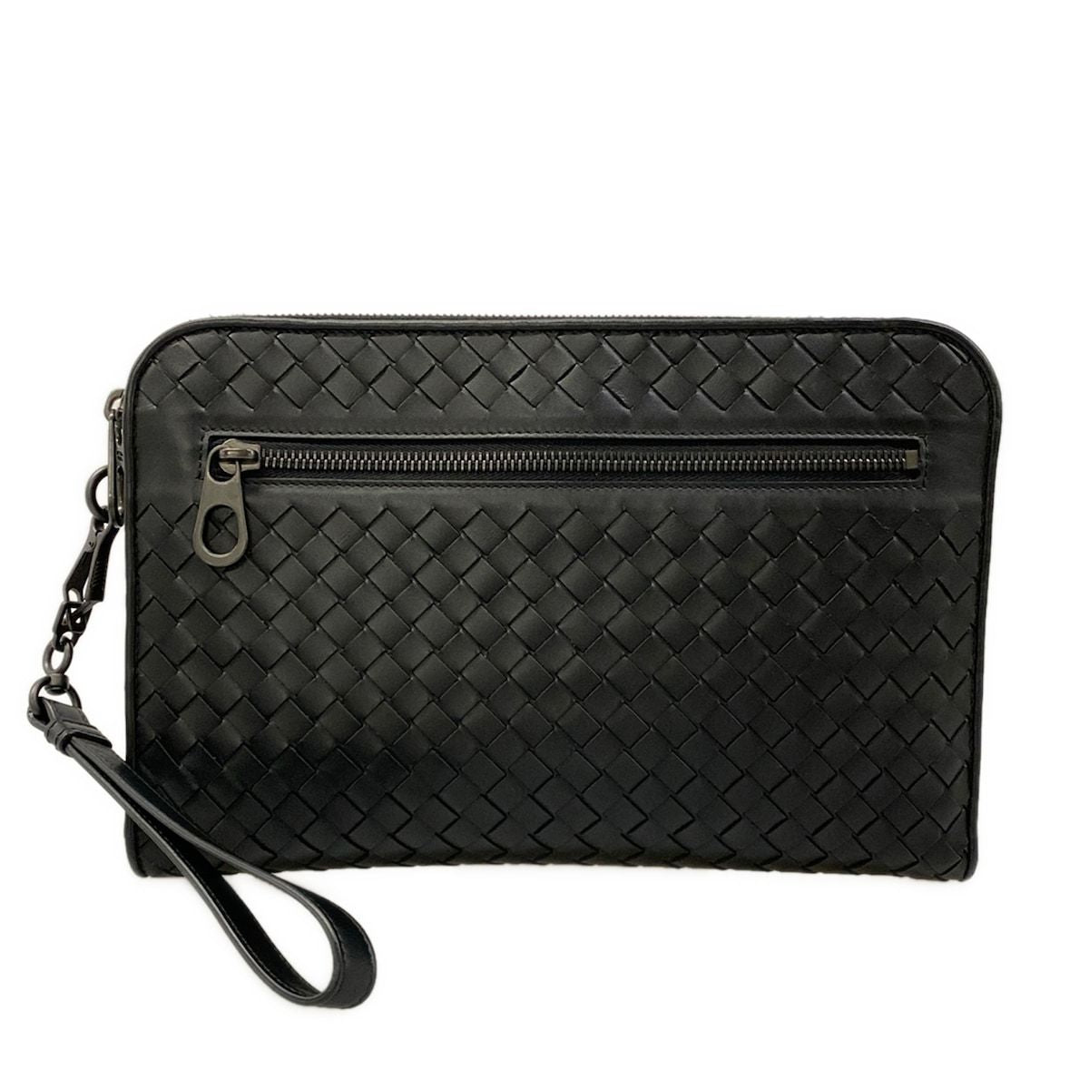 Bottega Veneta Second Bag Intrecciato Black Braided Leather
