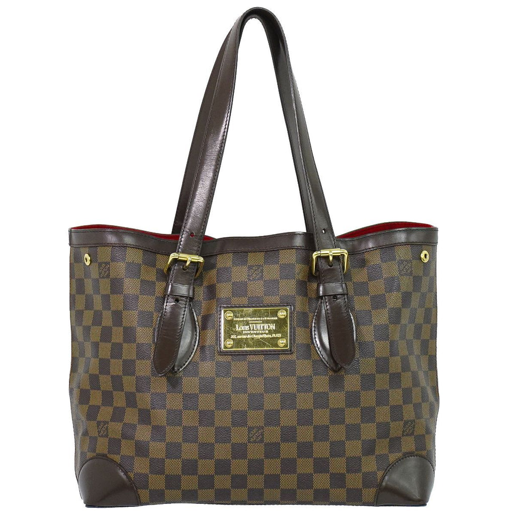 Louis Vuitton LV Hampstead MM Damier Ebene Tote Bag Brown