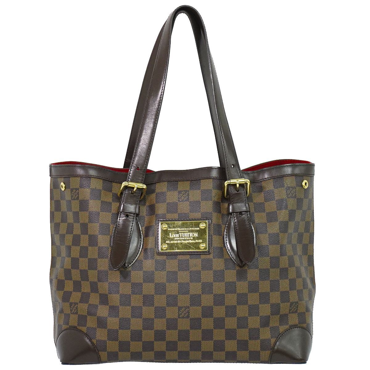 Louis Vuitton LV Hampstead MM Damier Ebene Tote Bag Brown
