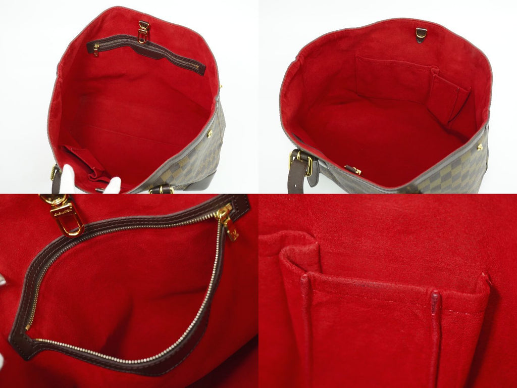 Louis Vuitton LV Hampstead MM Damier Ebene Tote Bag Brown — view 8