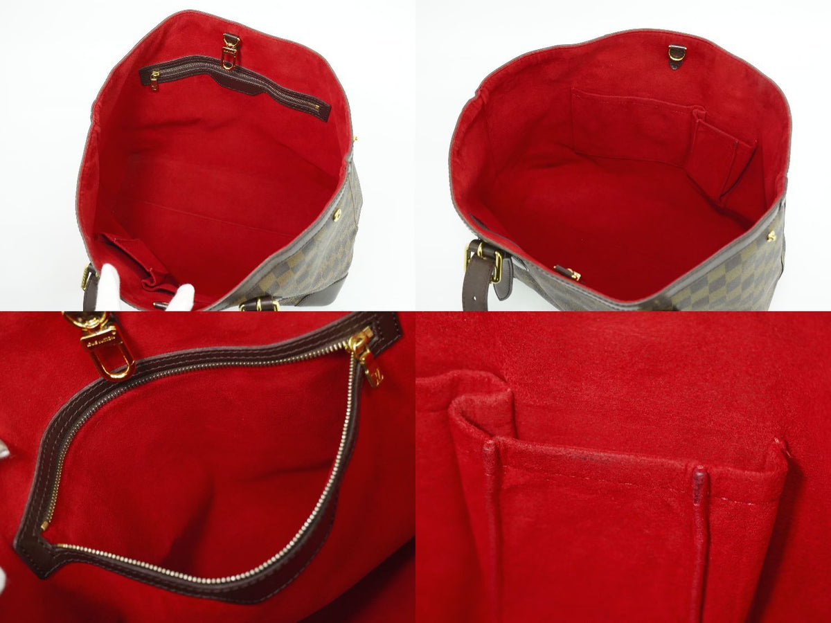 Louis Vuitton LV Hampstead MM Damier Ebene Tote Bag Brown — view 8