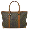 Louis Vuitton LV Sac Weekend PM Monogram Tote Bag Brown