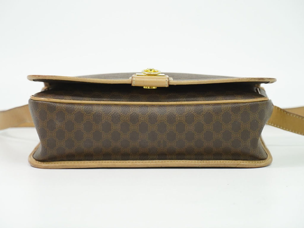 Celine Macadam Shoulder Bag Pochette Brown — view 3