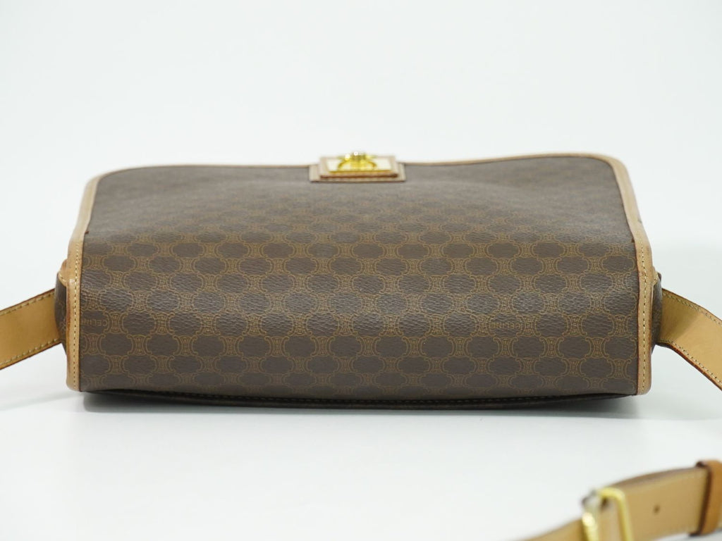 Celine Macadam Shoulder Bag Pochette Brown — view 5