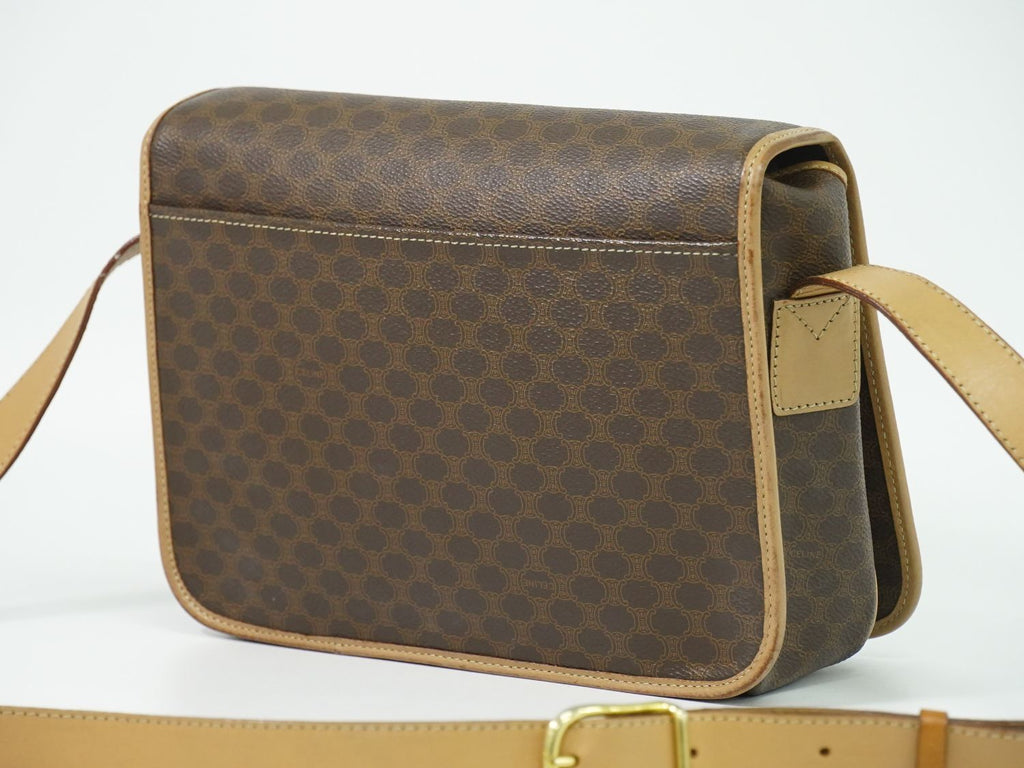 Celine Macadam Shoulder Bag Pochette Brown — view 2