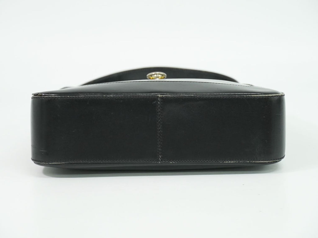 Celine Leather Shoulder Bag Black — view 3