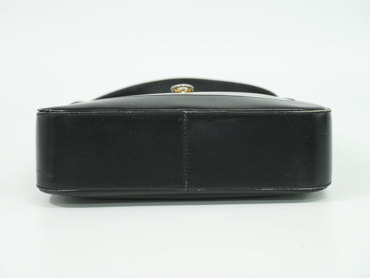 Celine Leather Shoulder Bag Black — view 3