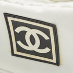 Chanel Sports Nylon Belt Bag Waist Pouch White Black — view 8