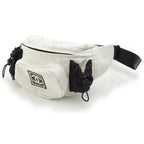 Chanel Sports Nylon Belt Bag Waist Pouch White Black — view 2