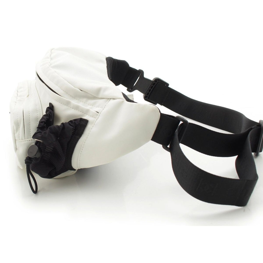 Chanel Sports Nylon Belt Bag Waist Pouch White Black — view 3