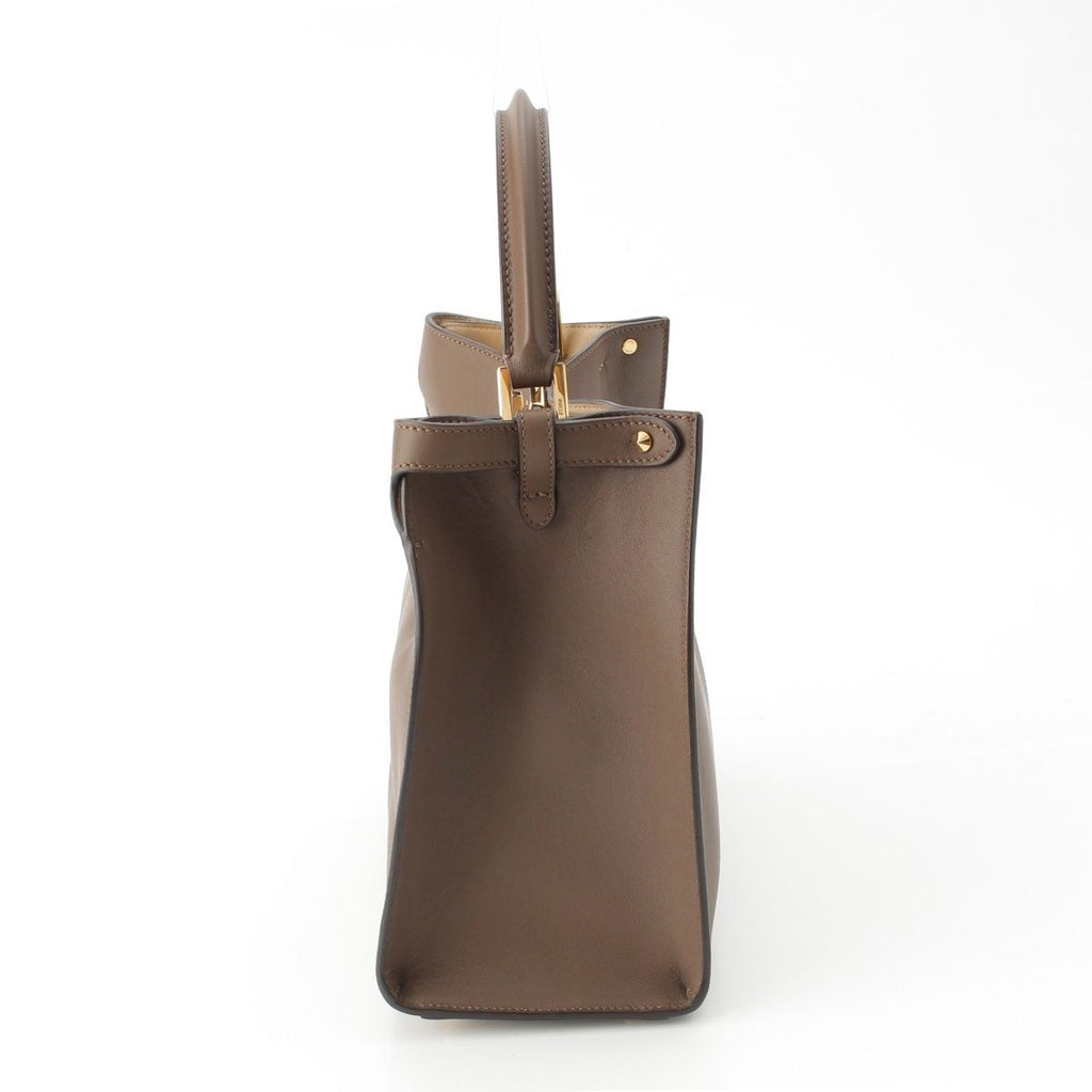 Fendi Peekaboo X-lite Medium Leather 2-Way Handbag Brown — view 3