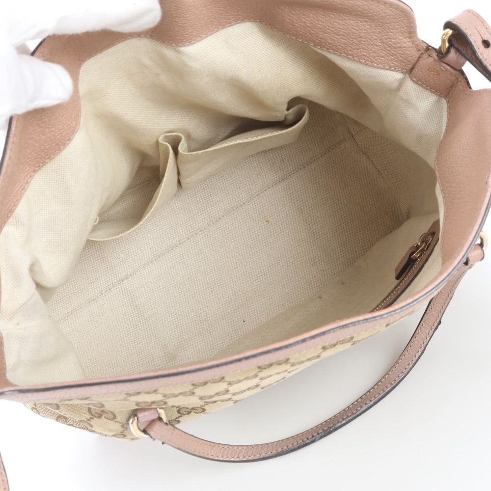 Gucci GG Canvas Bree Leather 2-Way Shoulder Bag Crossbody Hand — view 8
