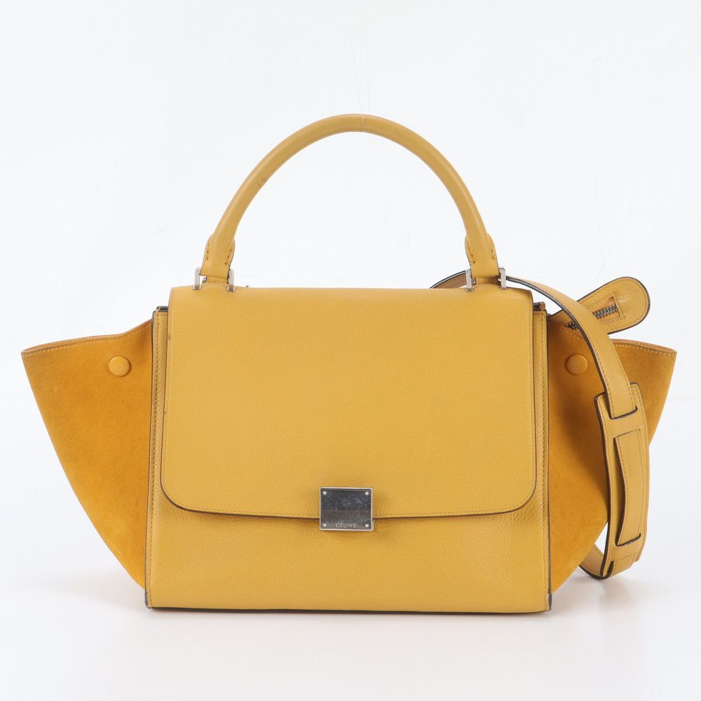 Celine Trapeze Small Leather 2-Way Shoulder Bag Tote