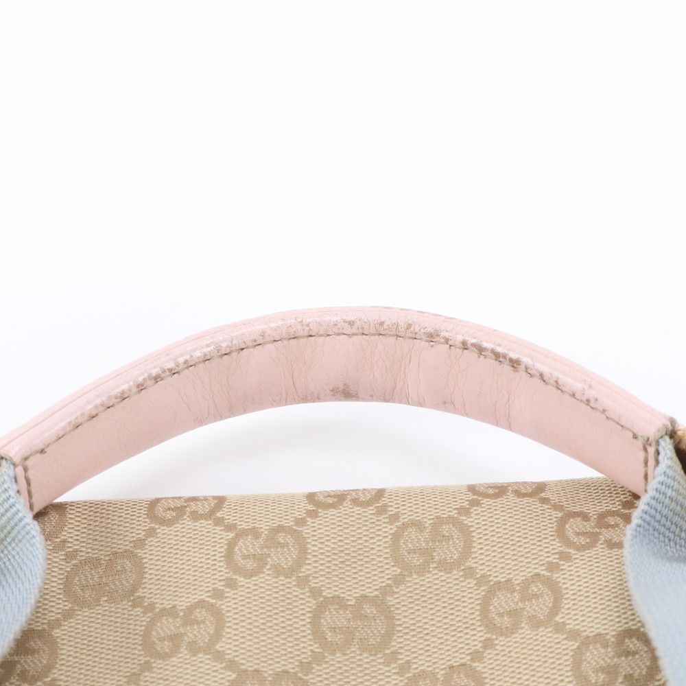 Gucci GG Canvas Leather Tote Bag Shoulder Hand Beige — view 8