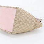 Gucci GG Canvas Leather Tote Bag Shoulder Hand Beige — view 4