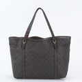 Gucci GG Supreme Leather Tote Bag Shoulder Hand Brown