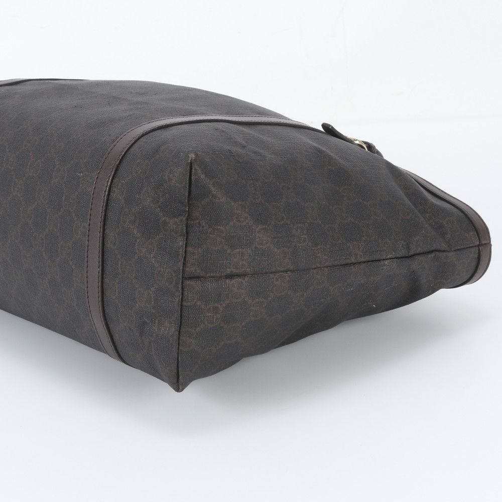 Gucci GG Supreme Leather Tote Bag Shoulder Hand Brown — view 4