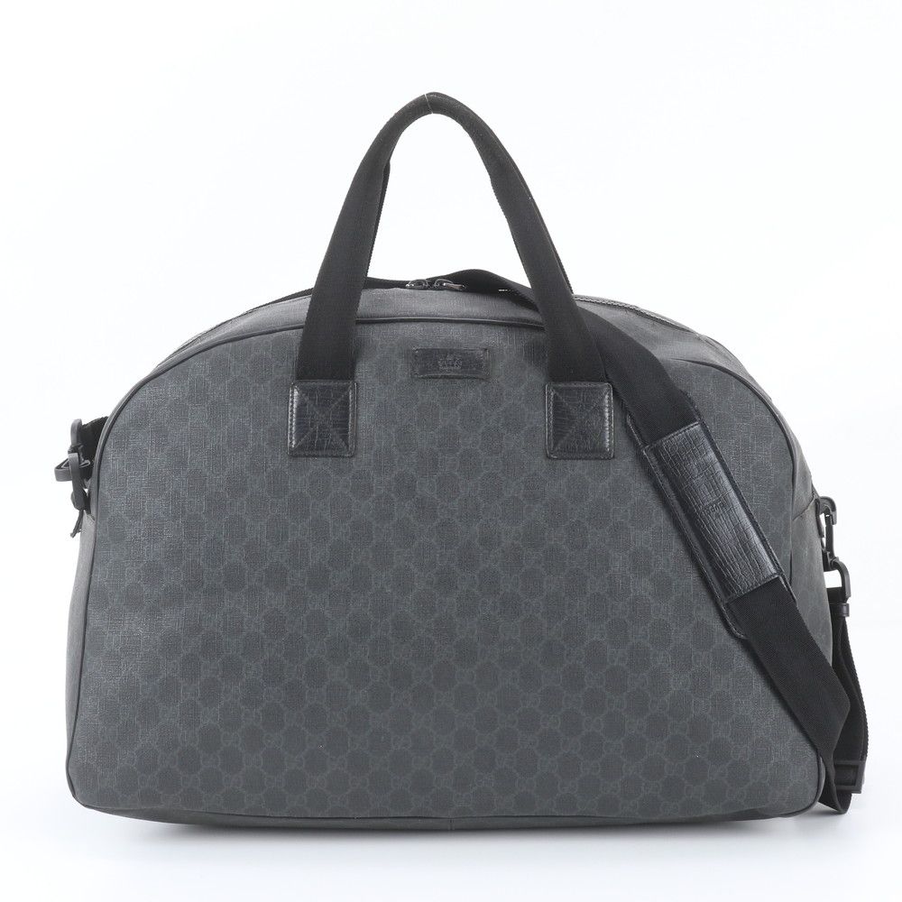 Gucci GG Supreme Leather 2-Way Boston Bag Crossbody Shoulder