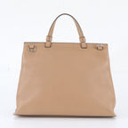 Gucci Bamboo Leather Handbag Tote Beige — view 3