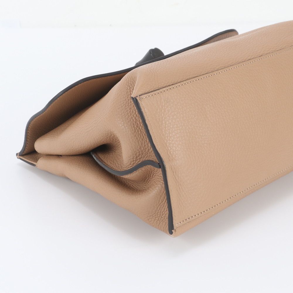 Gucci Bamboo Leather Handbag Tote Beige — view 5