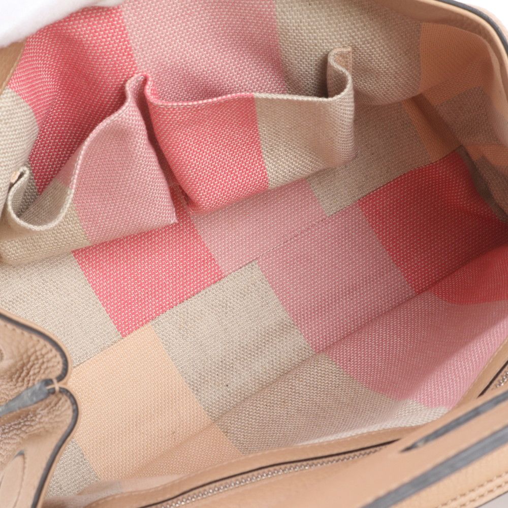 Gucci Bamboo Leather Handbag Tote Beige — view 7