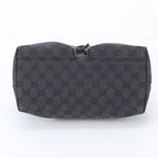 Gucci GG Canvas Leather Tote Bag Shoulder Hand Black — view 6