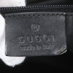 Gucci GG Canvas Leather Tote Bag Shoulder Hand Black — view 8