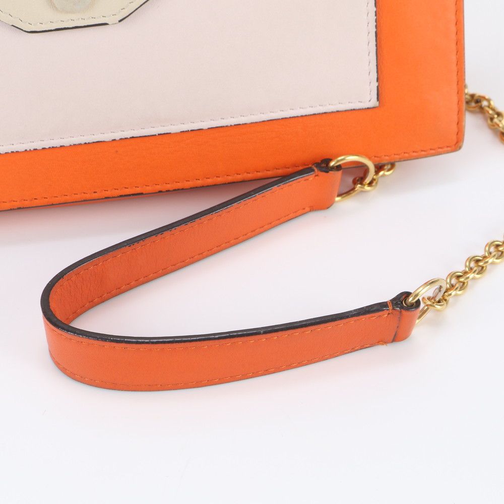 Celine Pocket Envelope Leather Chain Shoulder Bag — view 2