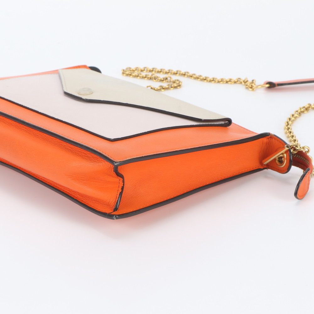 Celine Pocket Envelope Leather Chain Shoulder Bag — view 4