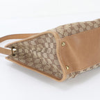 Gucci GG Canvas Leather Shoulder Bag Tote Hand Brown — view 5