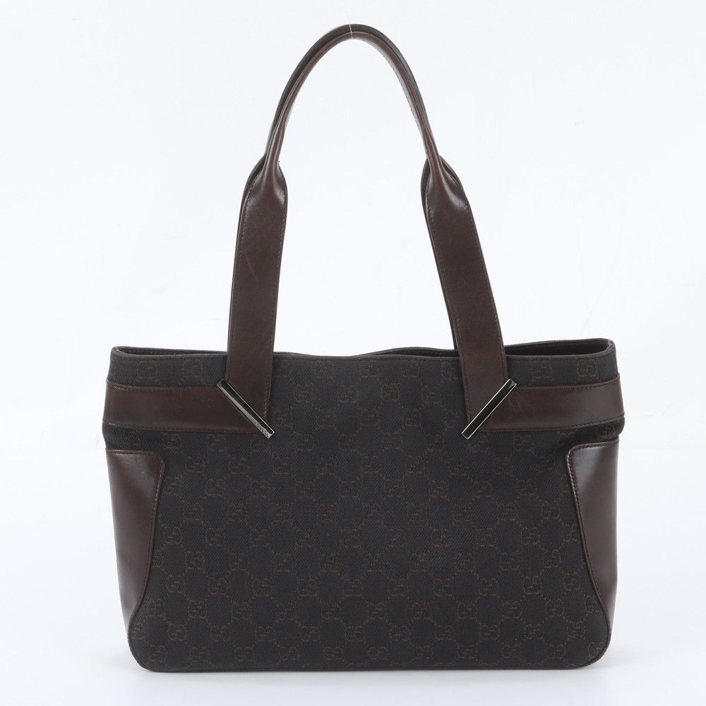 Gucci Leather Tote Bag Shoulder Hand Brown