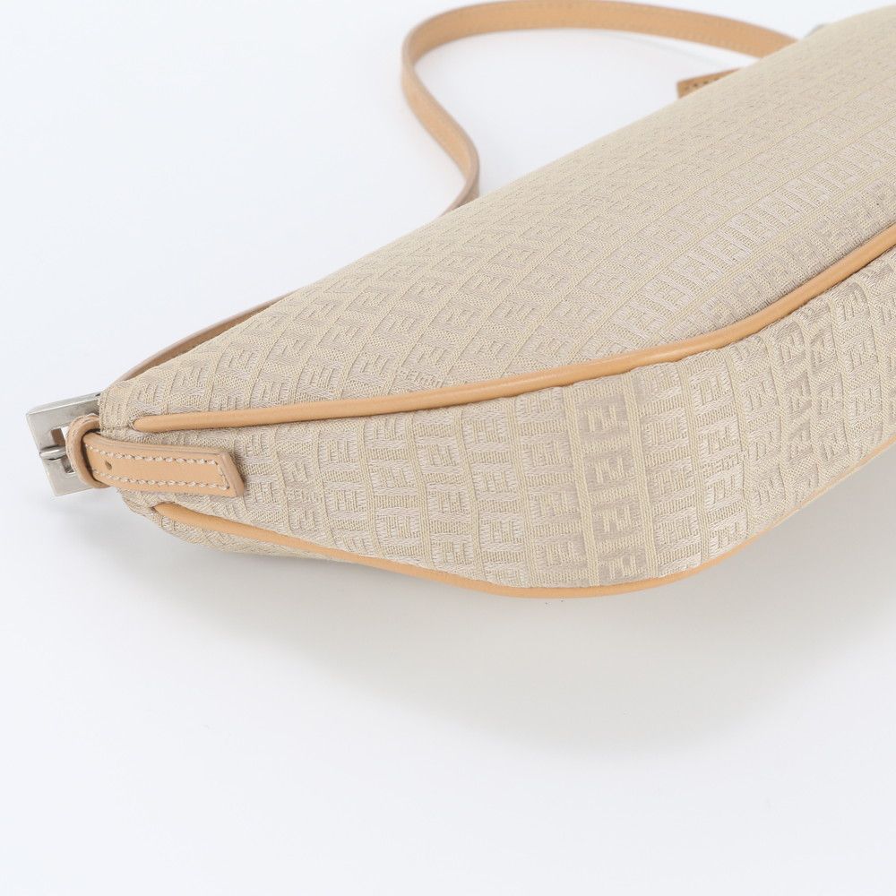 Fendi FF Zucchino Leather Shoulder Bag Pouch — view 5