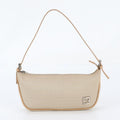 Fendi FF Zucchino Leather Shoulder Bag Pouch